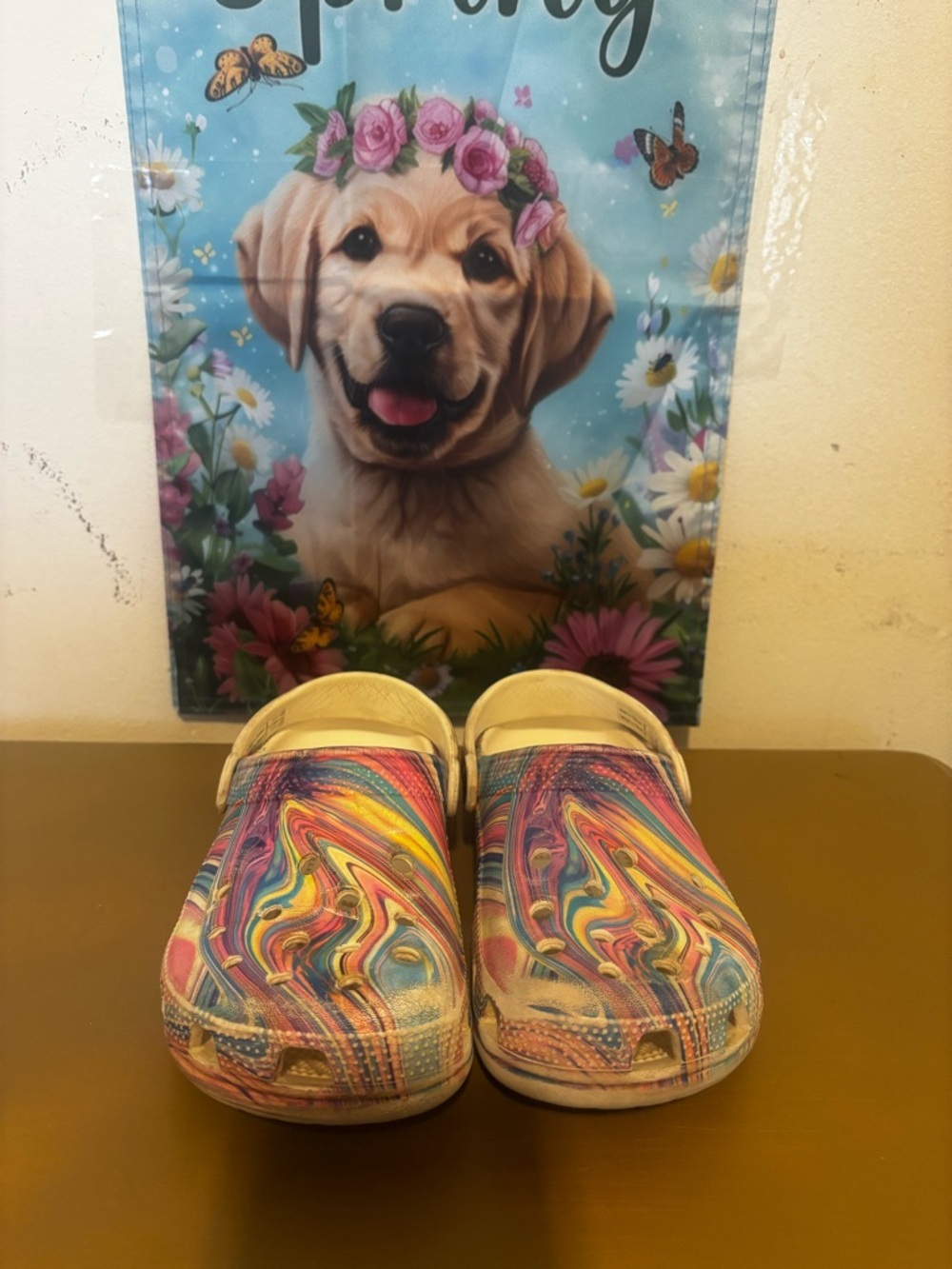 Kids Crocs Colorful Swirl Slip-On Clogs - Multicolor